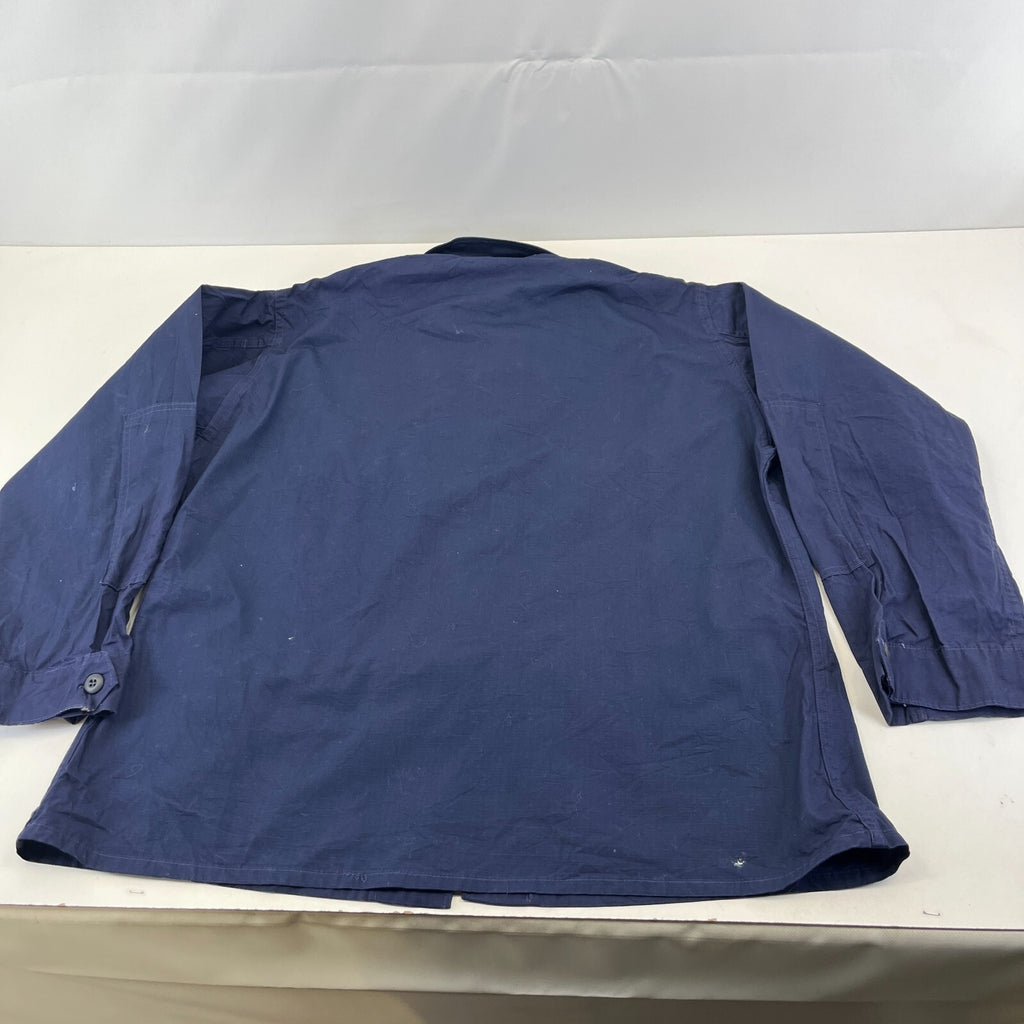 US Navy Chore Jacket Navy Blue Ripstop Workwear size XL-Regular