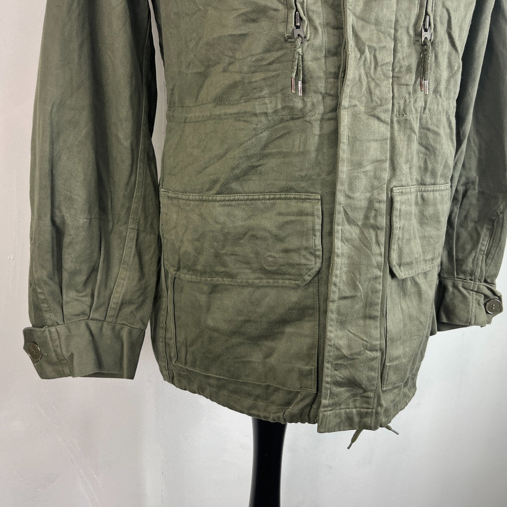 Vintage 1983 Socovet French Army Jacket Fatigue Smock Olive Green size 92C (M)
