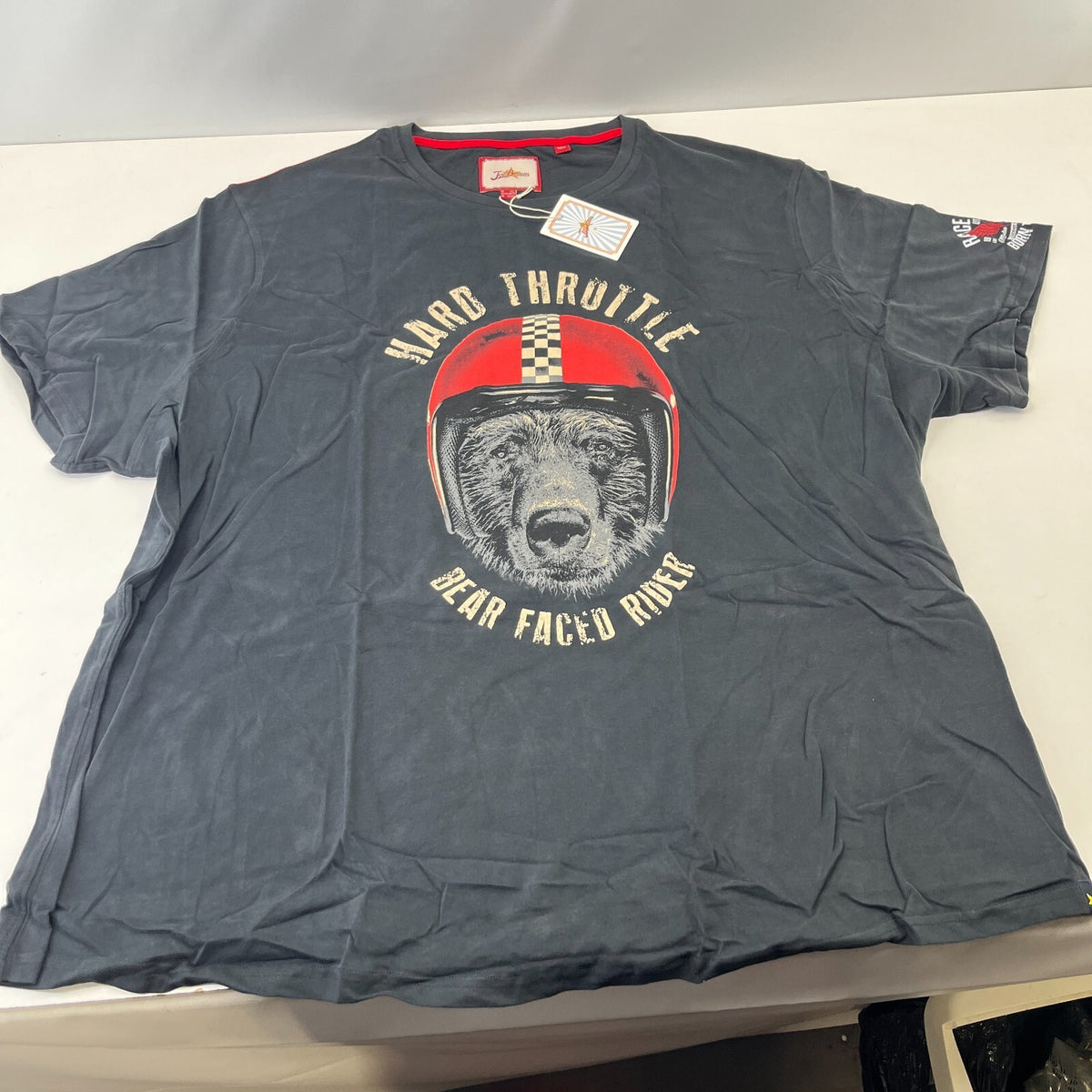 Joe Browns Men's Graphic Tee with Bear Rider Print Black size 6XL