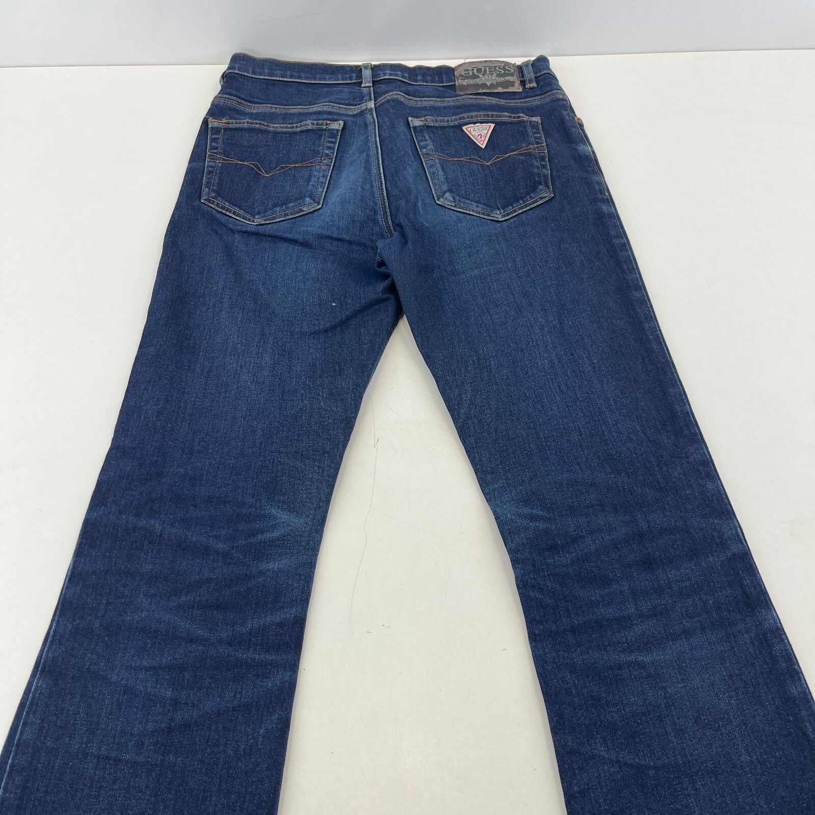 Guess Mens Jeans W29" L33" Dark Blue Medium Rise Stretch Denim