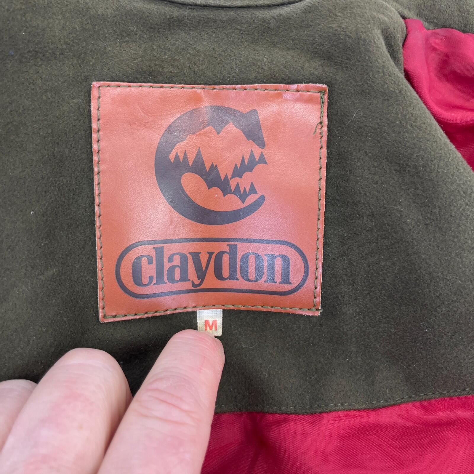 Claydon Insulated Wax Jacket Mens Medium Green Full Zip Hunting Country Cotton