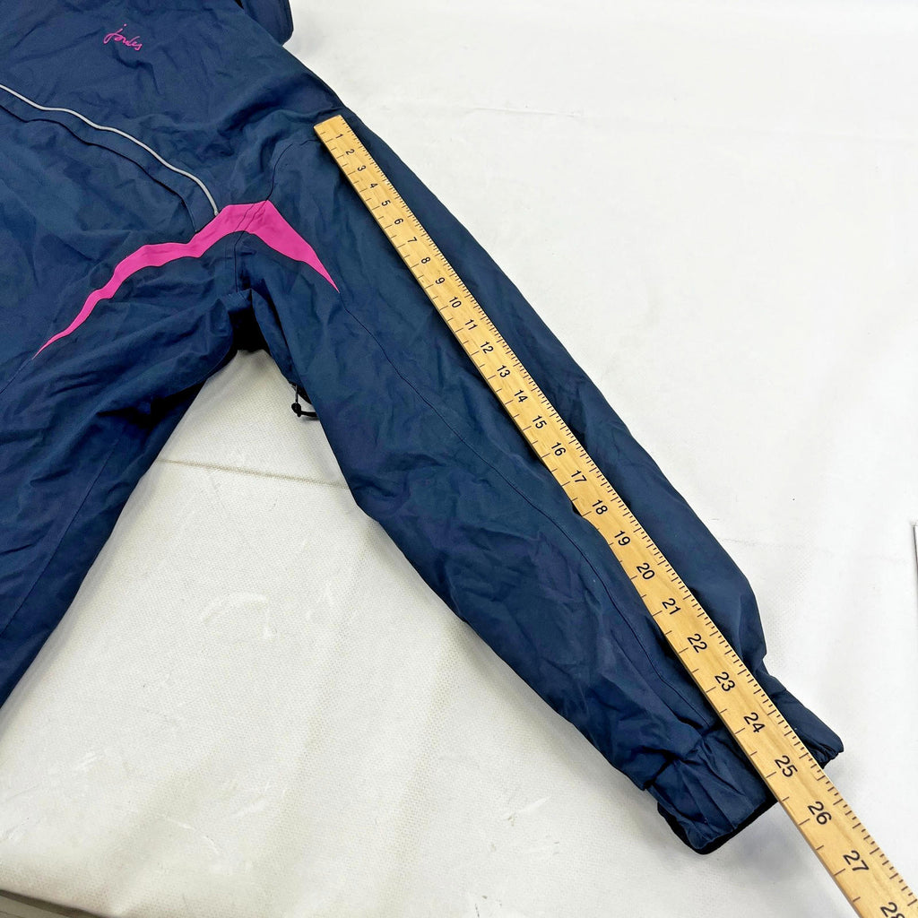 Joules Waterproof Hiking Jacket Raincoat Women’s Size 18 Navy Blue & Pink Coast