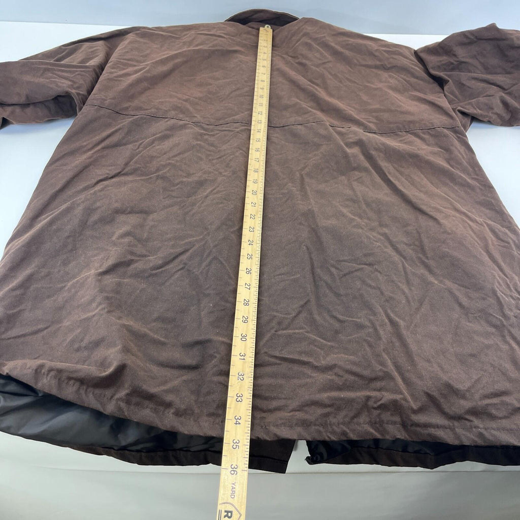 Royal Paddock Men’s Brown Waxed Jacket size 2XL Equine Hiking Dog Walking