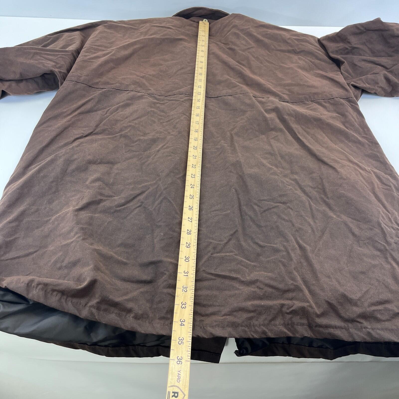 Royal Paddock Men’s Brown Waxed Jacket size 2XL Equine Hiking Dog Walking
