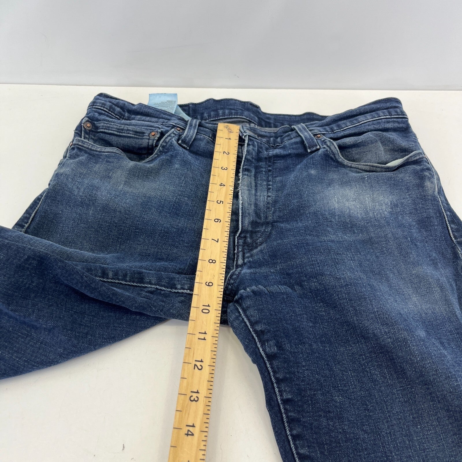 Levi's Mens 511 Slim Jeans W34" L32" Dark Blue Cotton Denim