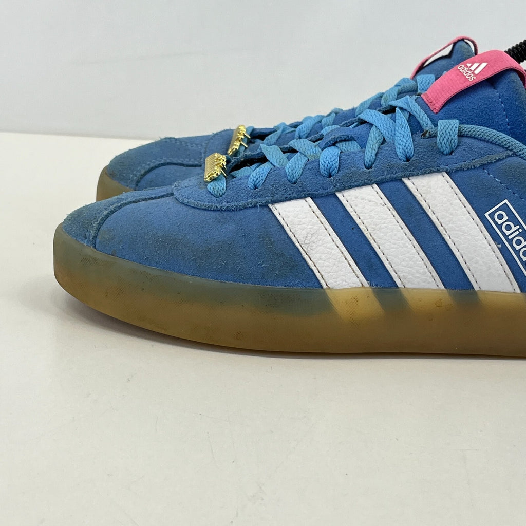 Adidas VL Court 3.0 Trainers Suede Shoes Baby Blue on Gum Soles UK 7 EU 40 2/3