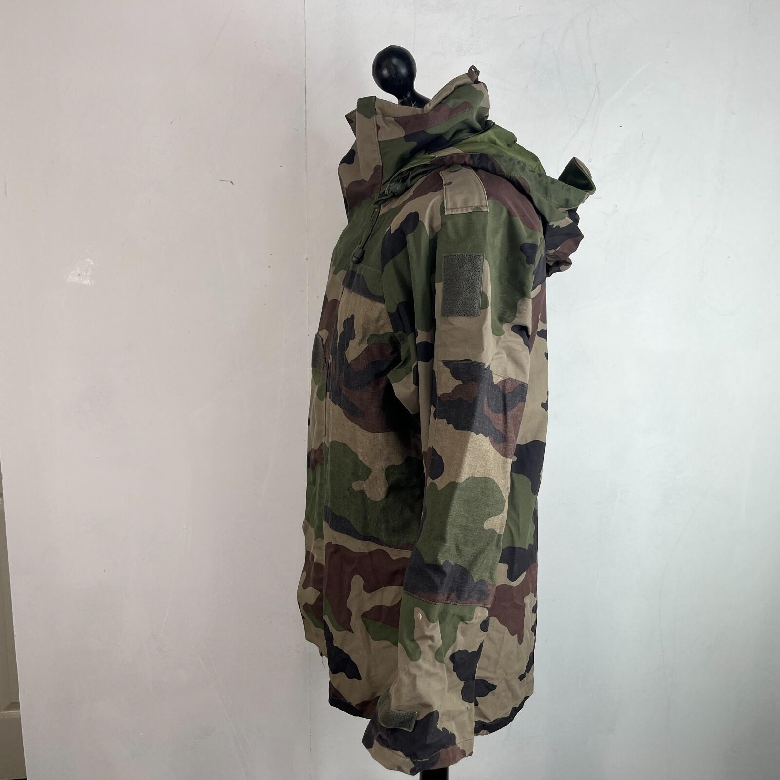 French Military Army Gore Tex Jacket Waterproof Camouflage size 88L + Stow Hood