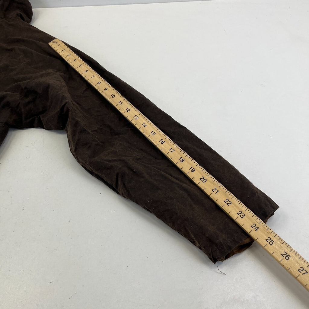 Men's Quilted Wax Cotton Jacket Brown size Small