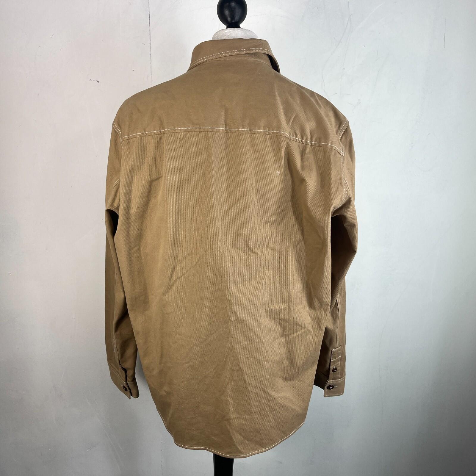 Ted Baker Chino Chore Jacket Shacket Men's Ted size 5 (XL) Beige Button Up