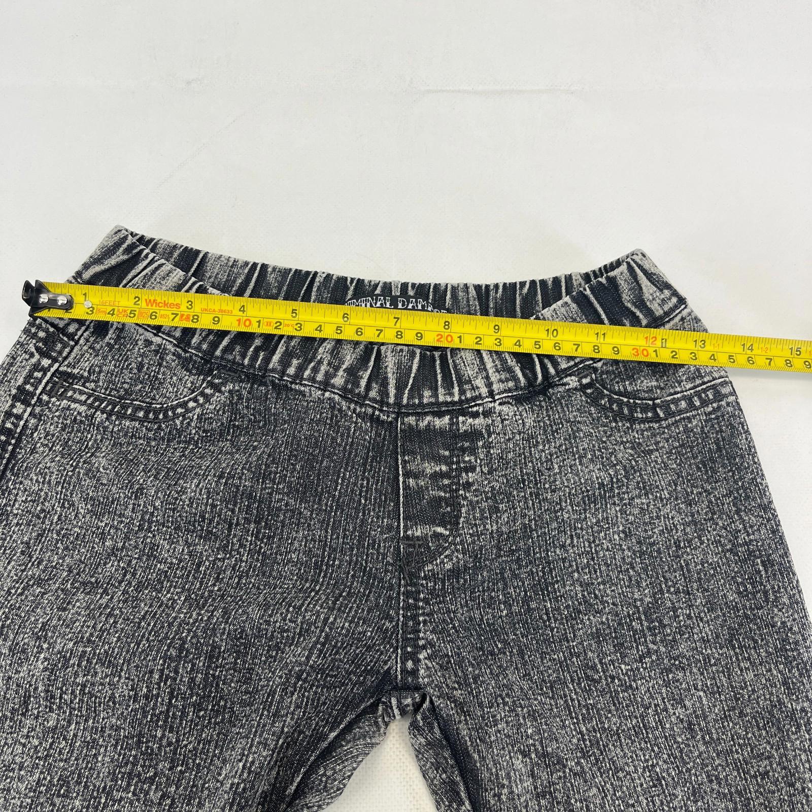 Criminal Damage Black Stonewash Jeggings UK size 6 NWOT