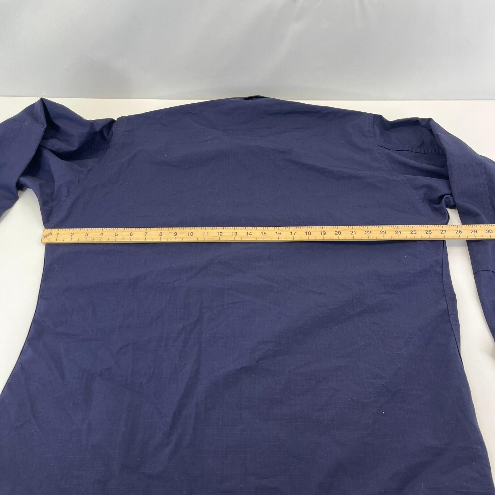 US Navy Chore Shacket Jacket Shirt Blue Ripstop size 2XL