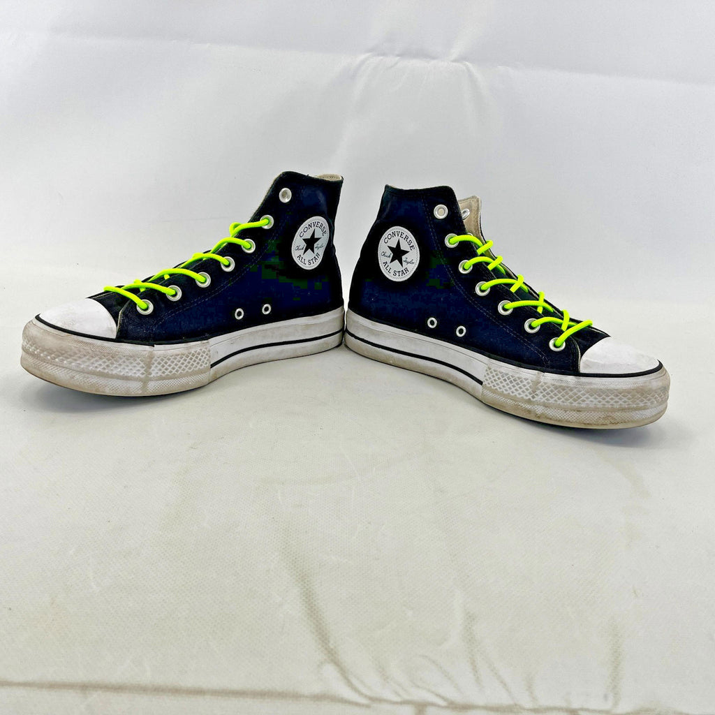 Converse Platform Lift Black Hi Tops Trainers Chuck Taylor All Stars Size UK 8