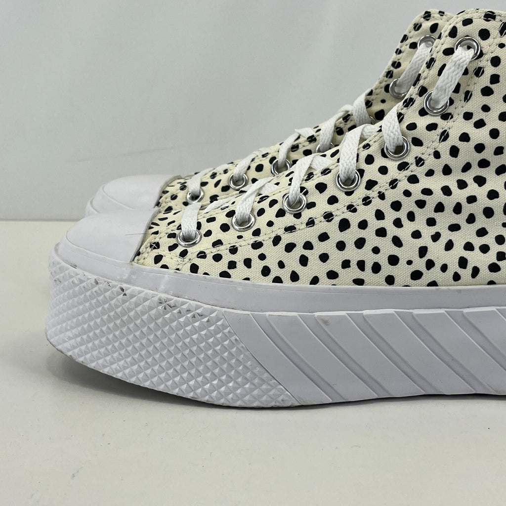 Converse Chuck Taylor All Star Platform Trainers Cheetah Print & White UK size 8