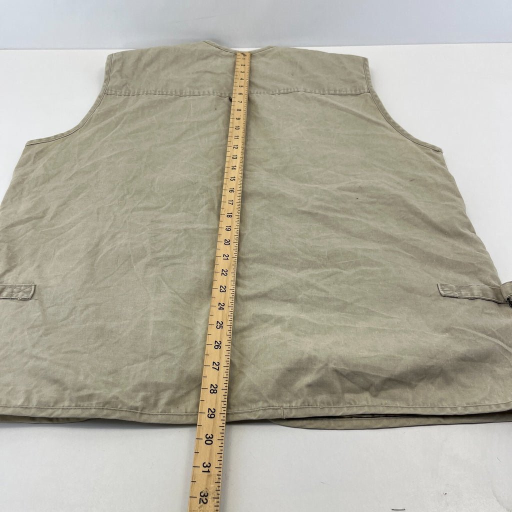 Vintage Utility Vest Cargo Tactical Techwear Khaki Beige Men’s size 2XL