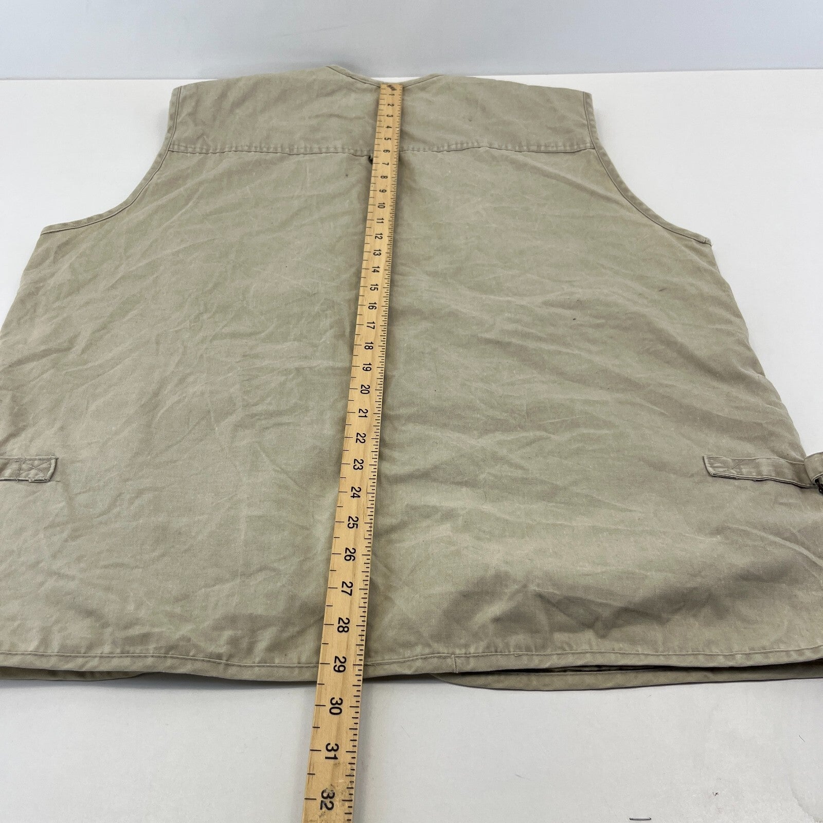Vintage Utility Vest Cargo Tactical Techwear Khaki Beige Men’s size 2XL