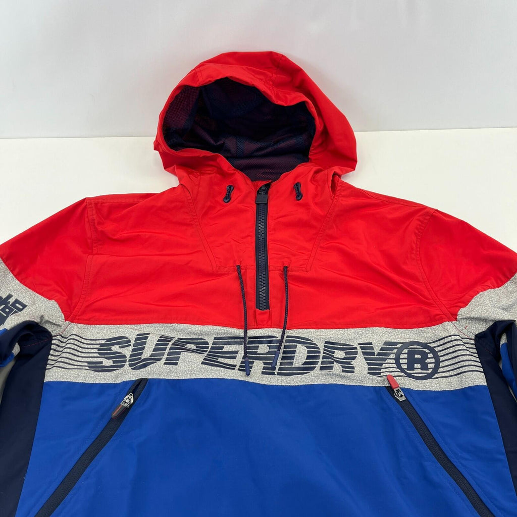 Superdry Overhead Retro 80s Cagoule Jacket with Side Zip Rain Coat size S - New
