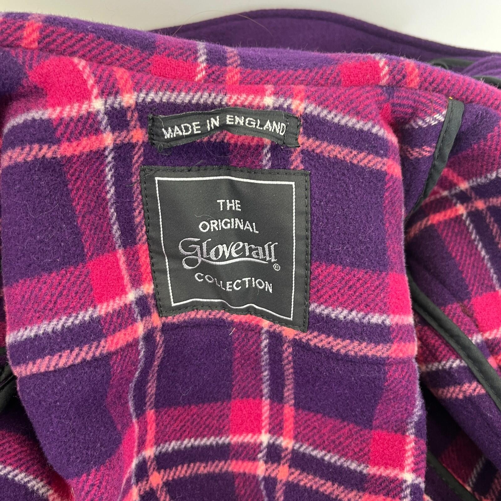 Genuine Gloverall Girls Wool Duffle Coat in Purple age 10 Years - Hooded Toggle