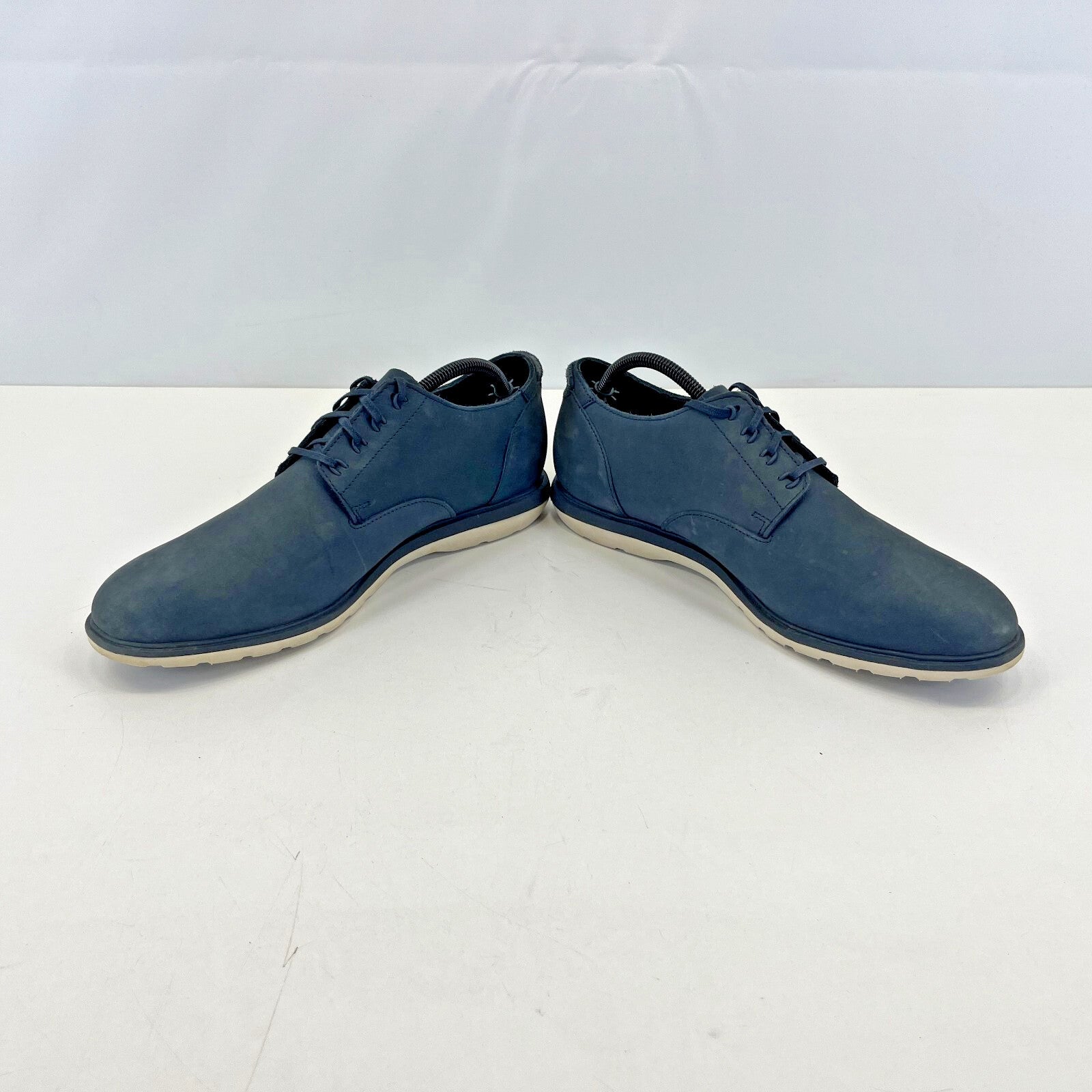 Clarks Cushion Soft Mens Nubuck Leather Lace Up Shoes Dark Grey size 9 G - EU 43