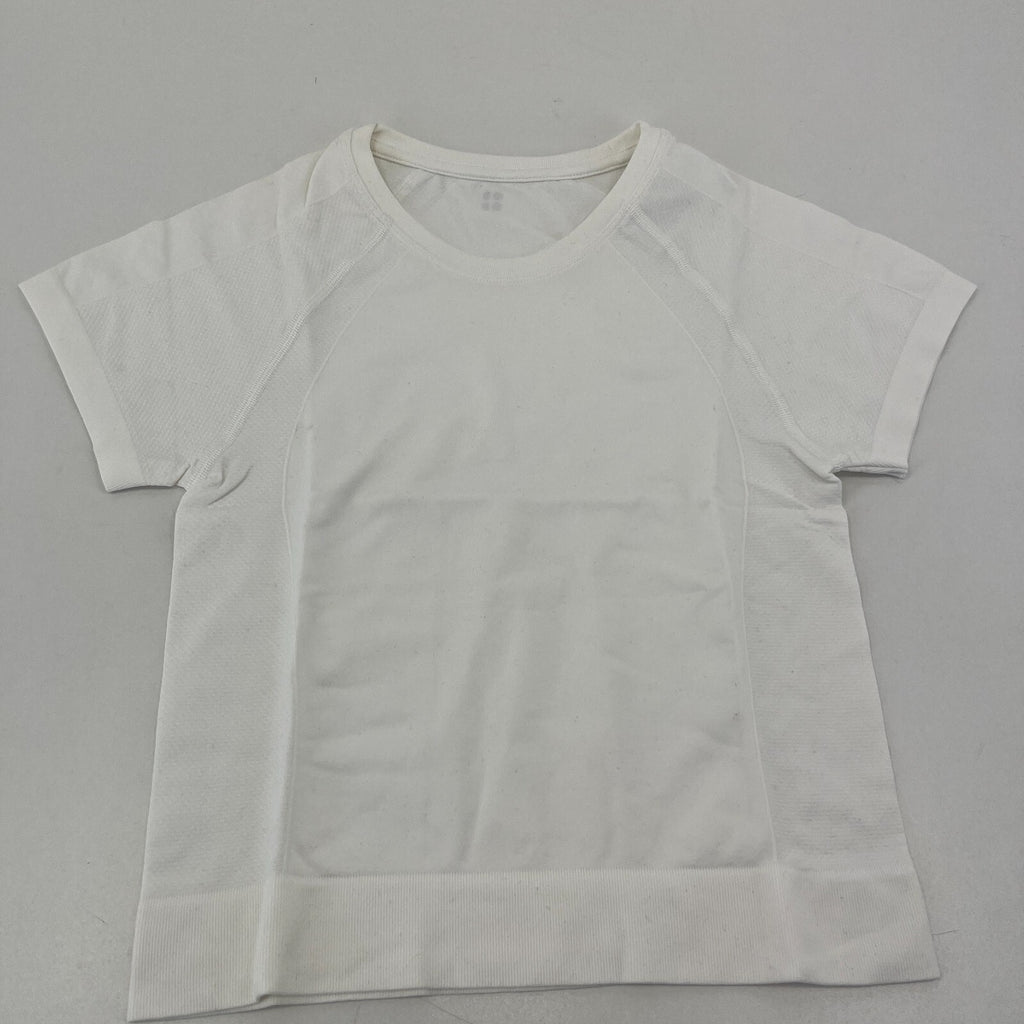 Sweaty Betty Athlete Seamless Cropped T-Shirt White UK XS Near Mint - Gym Yoga