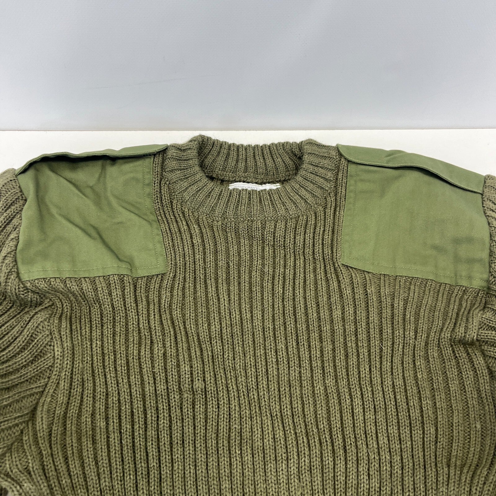 British Army Jersey Men's Heavy Olive Round Neck Jumper Jersey size 112cm