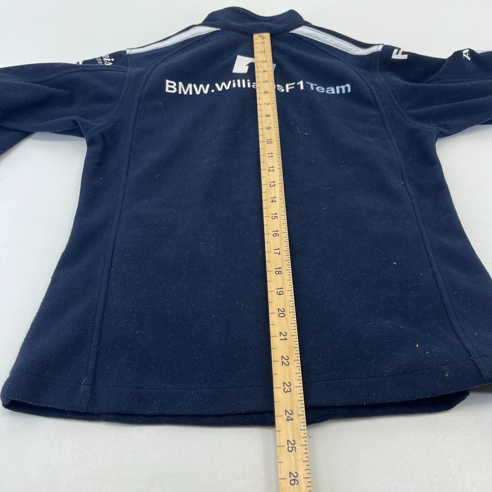 BMW Williams F1 Racing Team Embroidered Fleece Jacket in Black Womens UK size 10