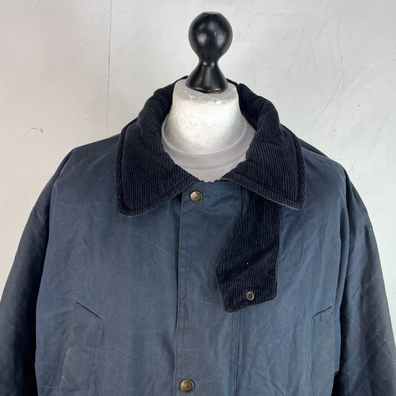 P.G. Field Men's Navy Blue Wax Jacket size XL British Made Outdoor Rural