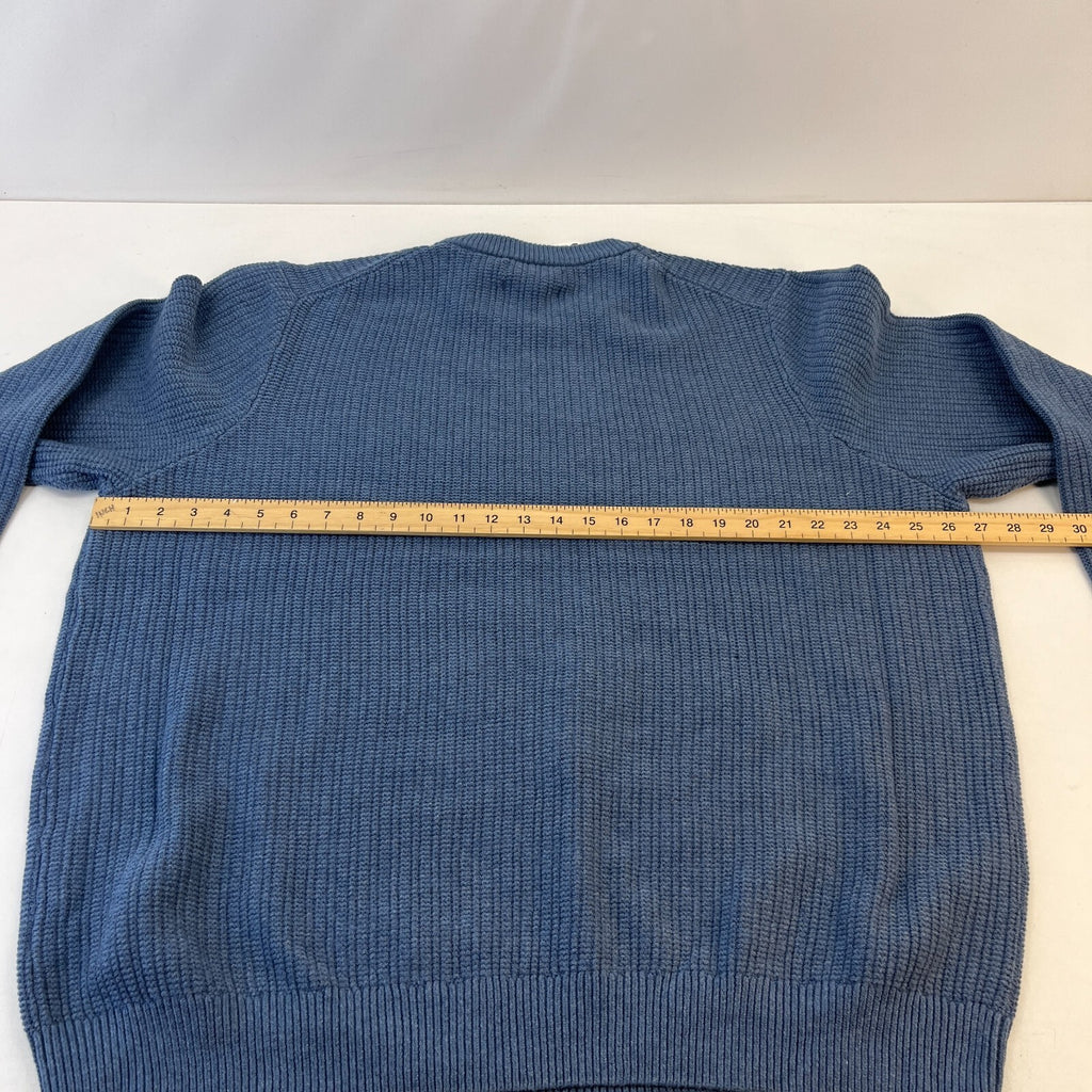 M&S Men's Cotton Blend Cable Knit Crew Neck Jumper Air Force Blue size 3XL New