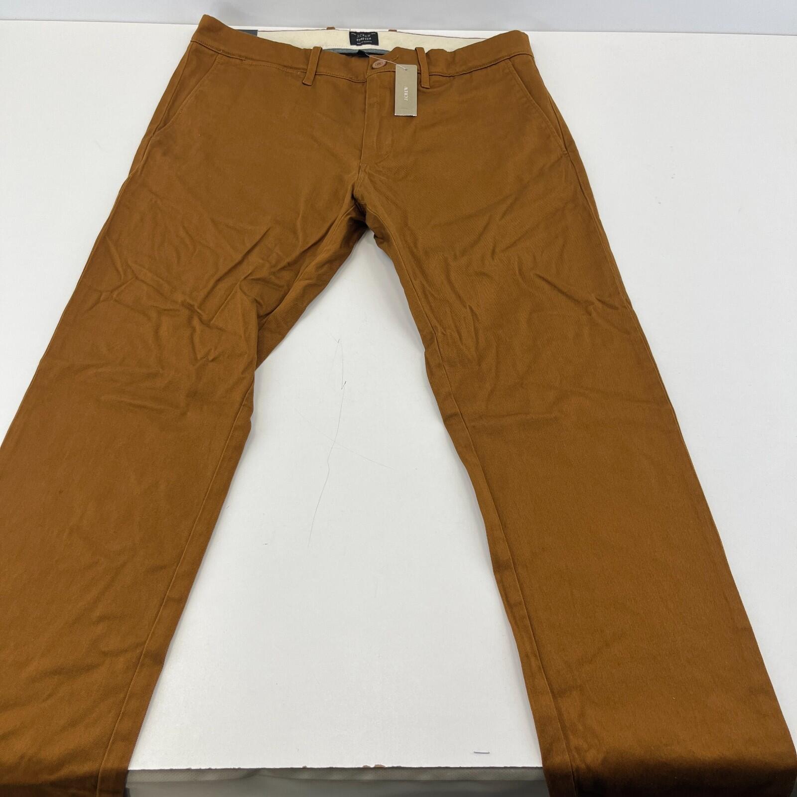 J Crew 484 Slim Fit Stretch Chino Trousers Sandy Brown W32" L30" New with Tags