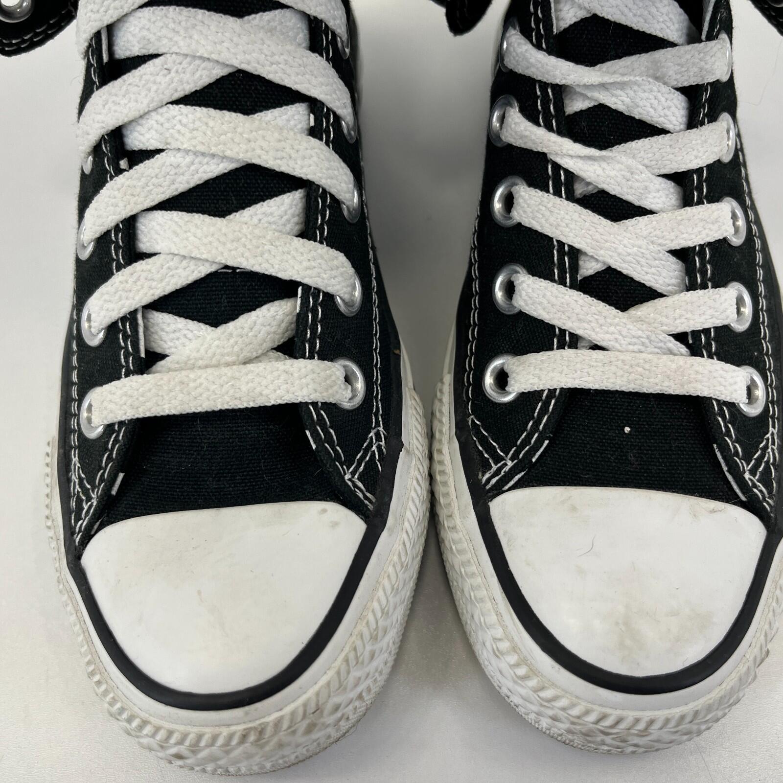 Converse X High Roll Top Trainers Black with White Stars size UK 4 EU 36.5