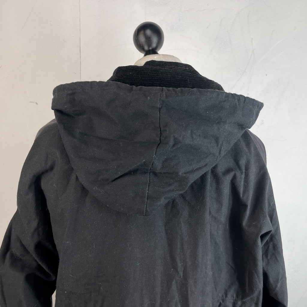 Oxford Blue Women's Wax Jacket size Large Black Country Coat Made in England