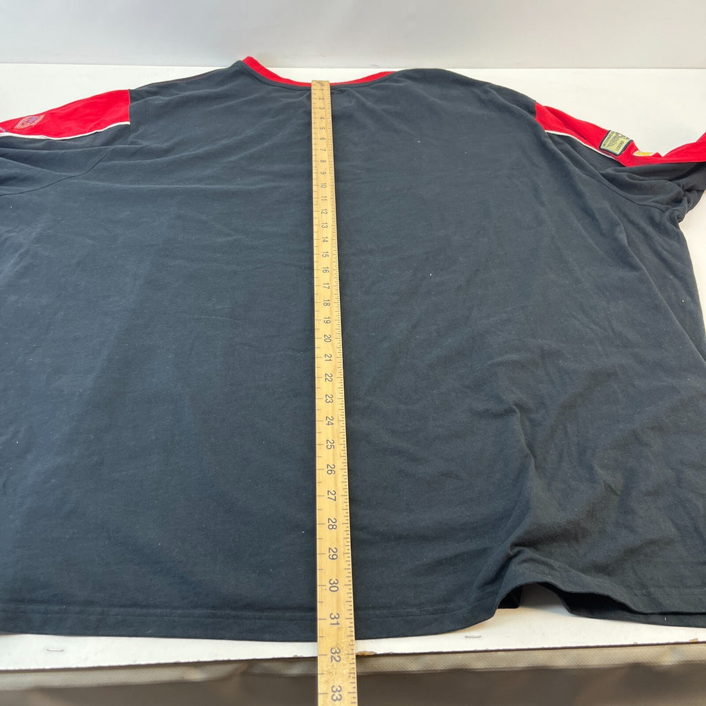 Joe Browns Biker T-shirt Mens Black/Red size 6XL Crew Neck Long Sleeve Cotton