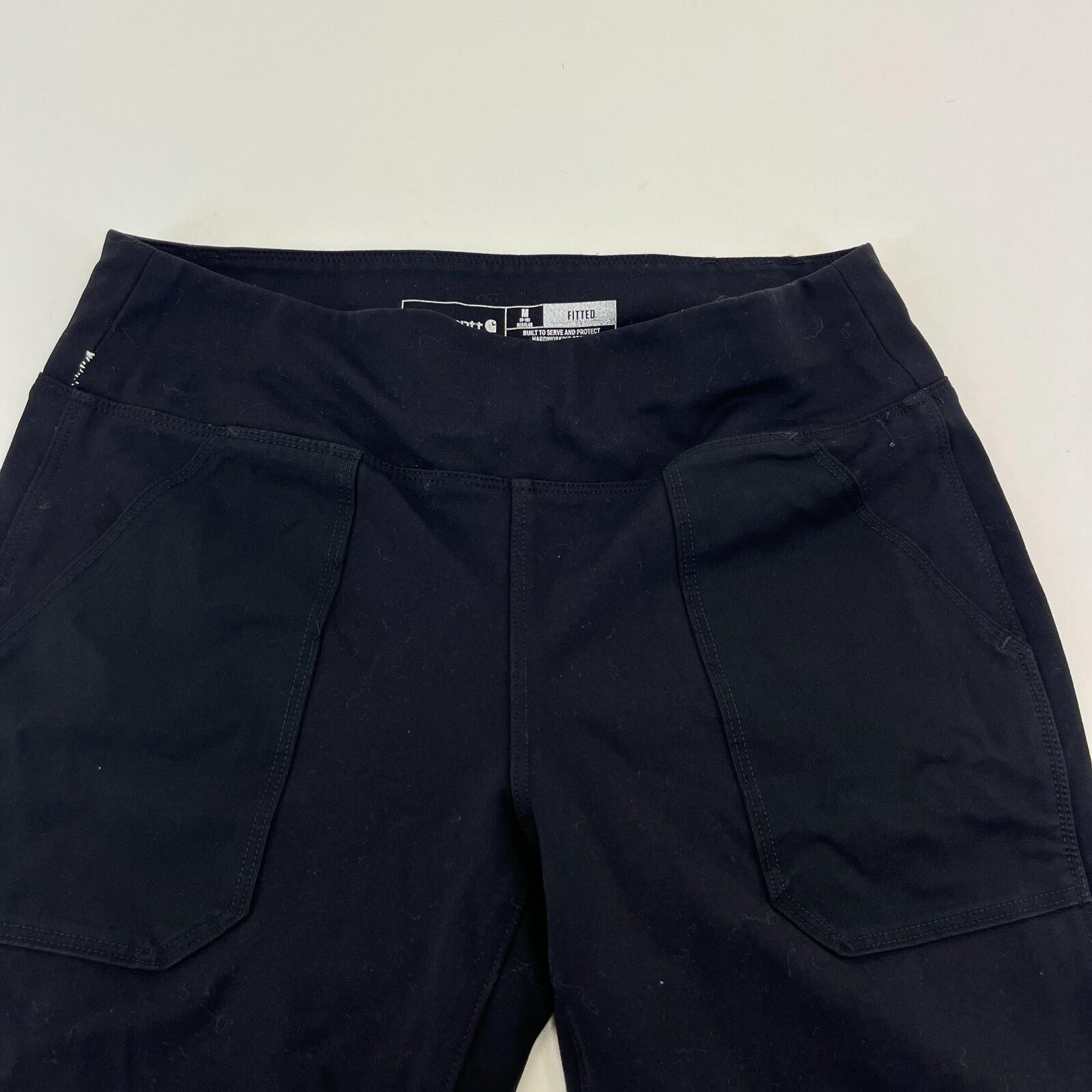Carhartt Womens Black Regular Fit Fitted Trousers size M (8-10)
