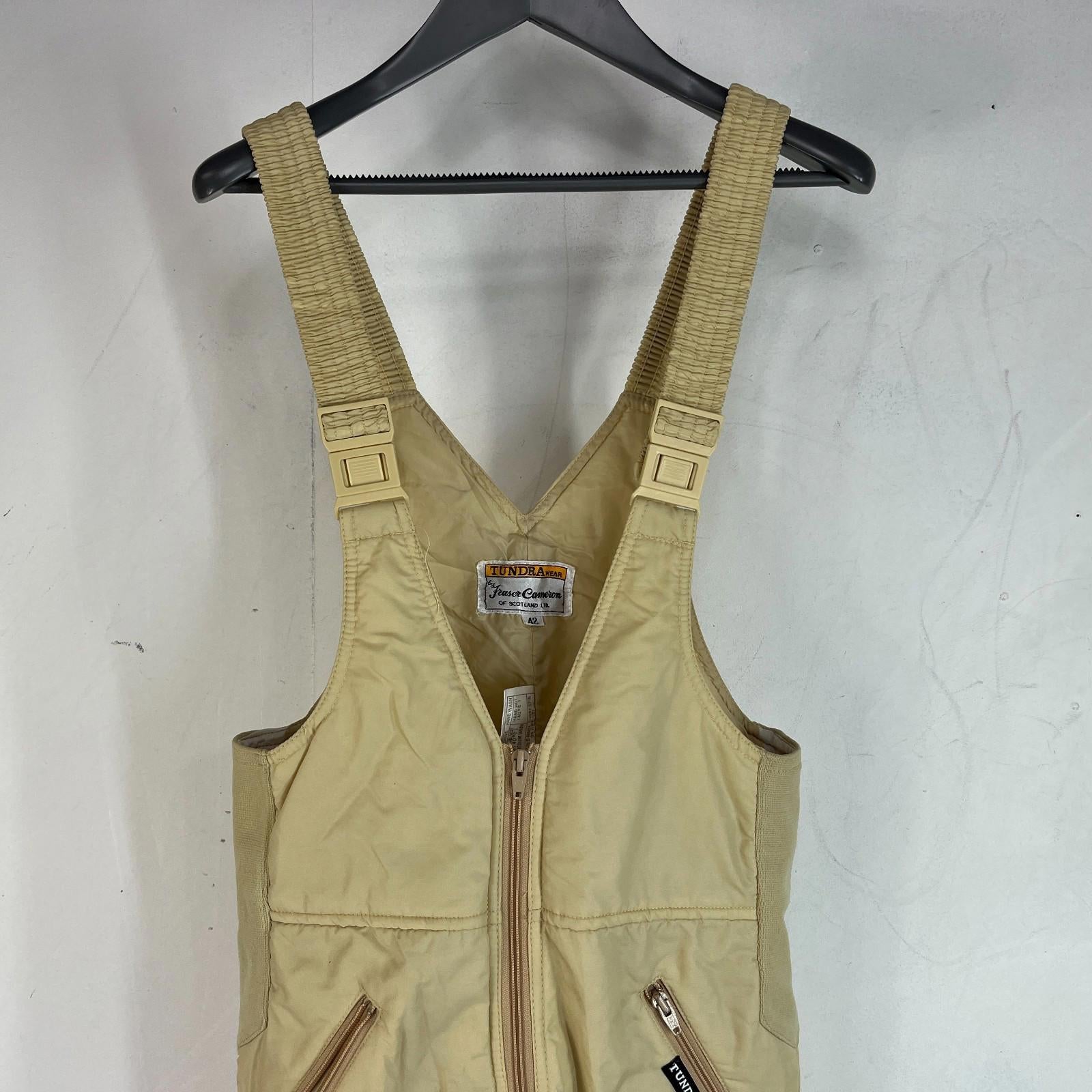 Vtg Tundra by Jasper Cameron Ski Jacket & Salopettes Set Beige size 42 Near Mint