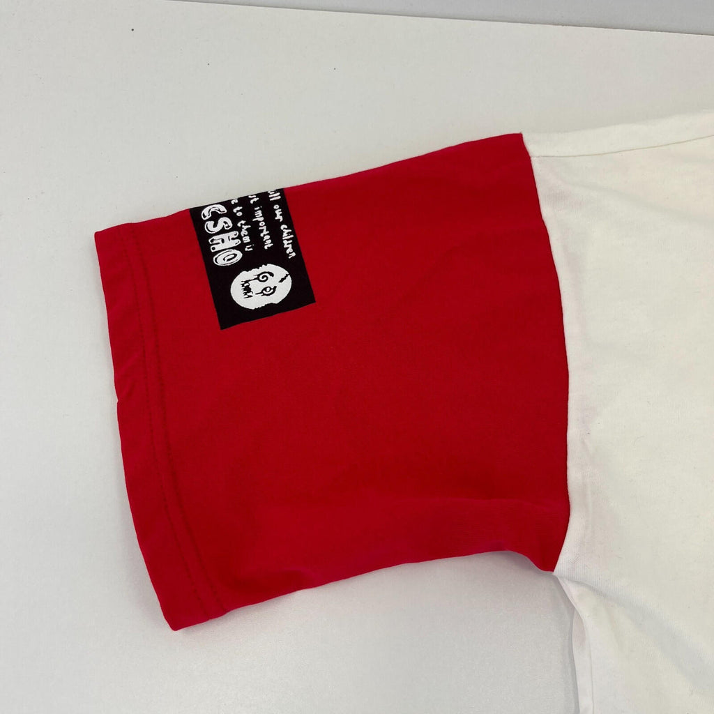Bemcsho Oversized Punk T Shirt with Straps Skater size Medium Relaxed in White