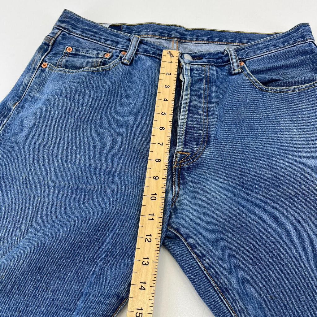 Levi’s 501 Men’s Jeans Mid Blue Straight Leg Button Fly W34" L30"