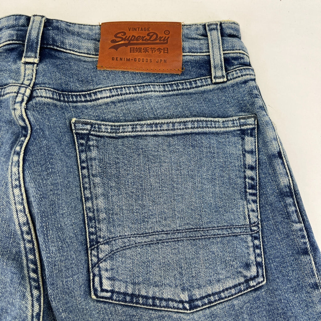 Mens SuperDry 04 Daman Straight Stretch Blue Jeans W31" L30"