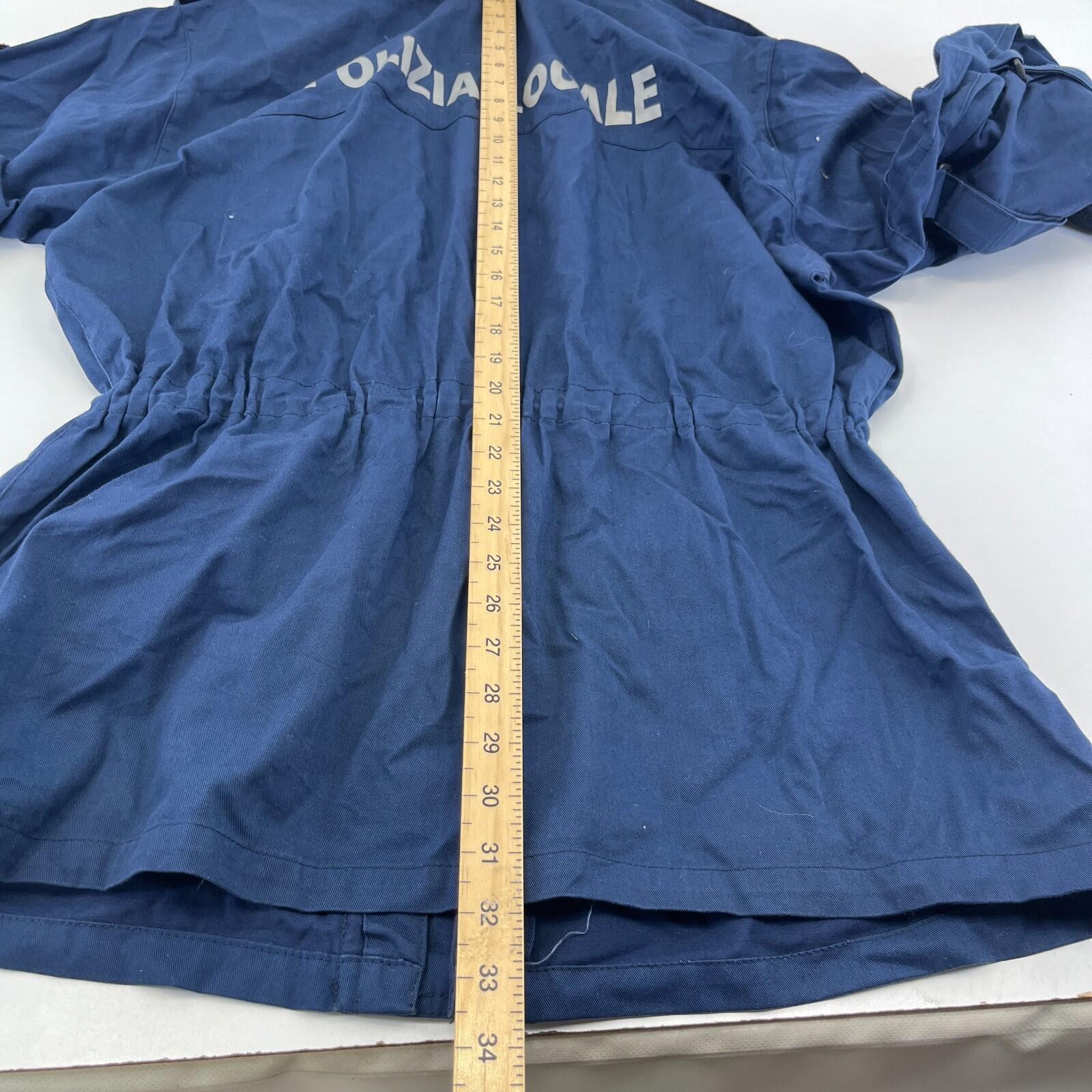 Polizia Locale Milan Police Parka Jacket in Navy Blue with Badges size 2XL