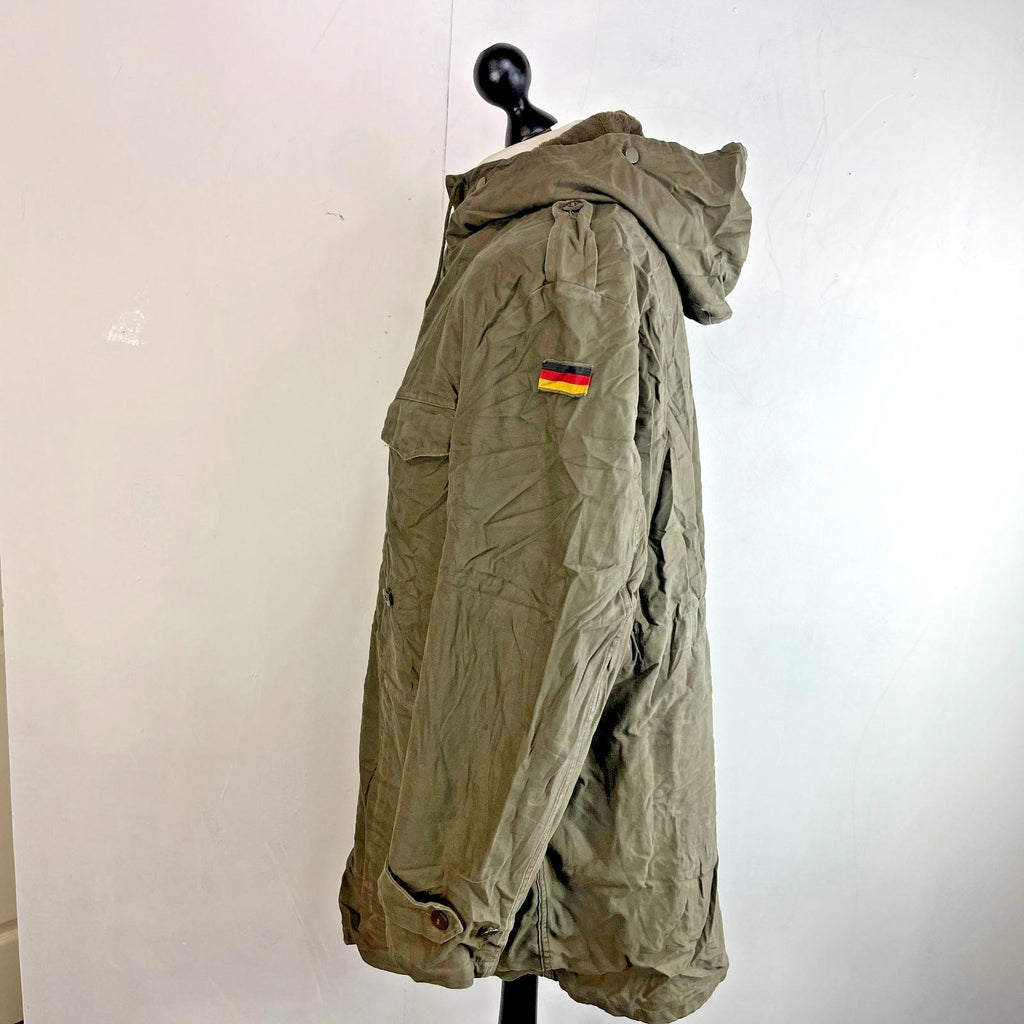 Vtg 1992 Jeans Express German Army Olive Green Parka Coat + Liner size M GrNr.14