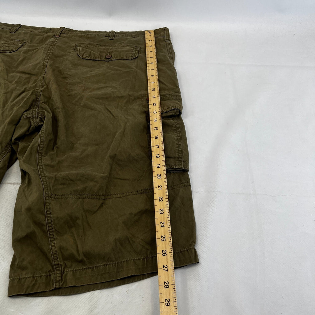 Joe Browns Mens Shorts Waist 46" Khaki Green Cargo Utility Pockets Military Style