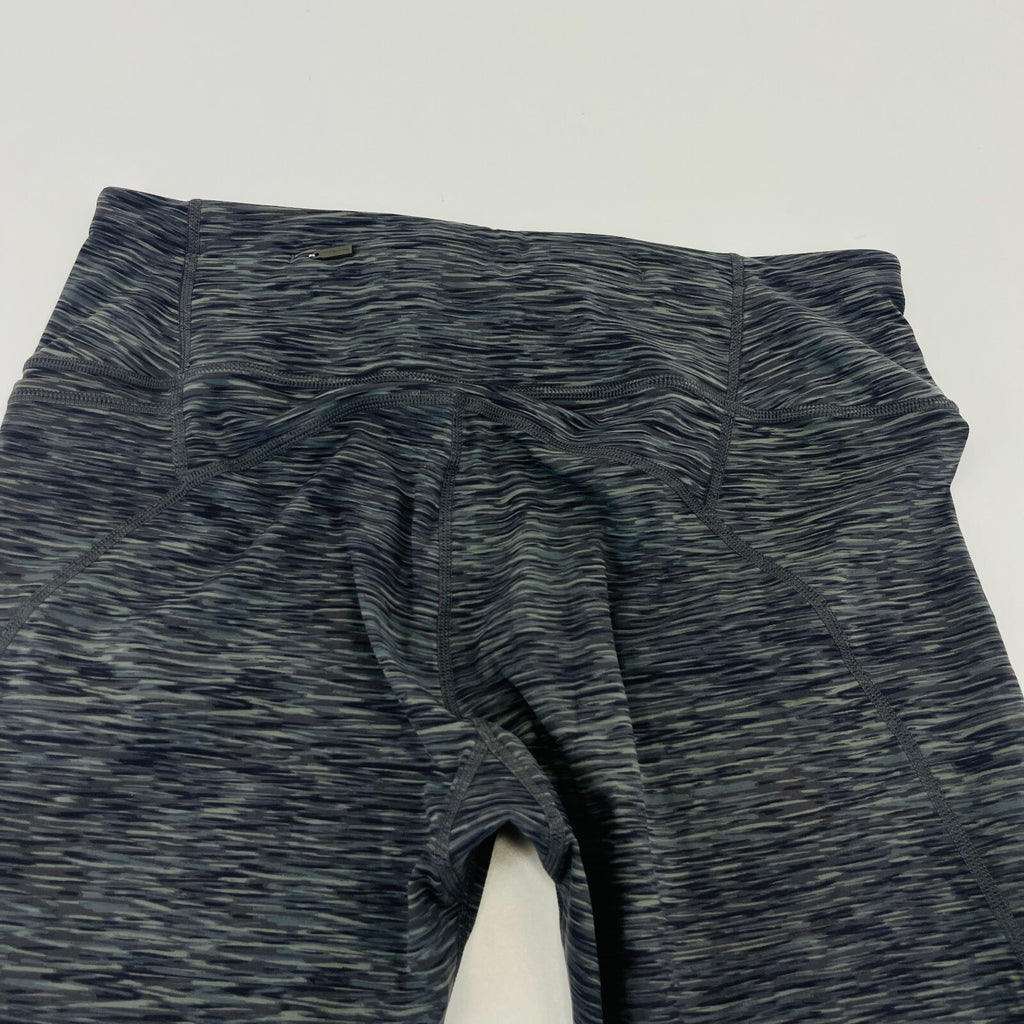 Sweaty Betty Power 7/8 Length Leggings UK L Grey/Green Micro Camo Print Gym Run