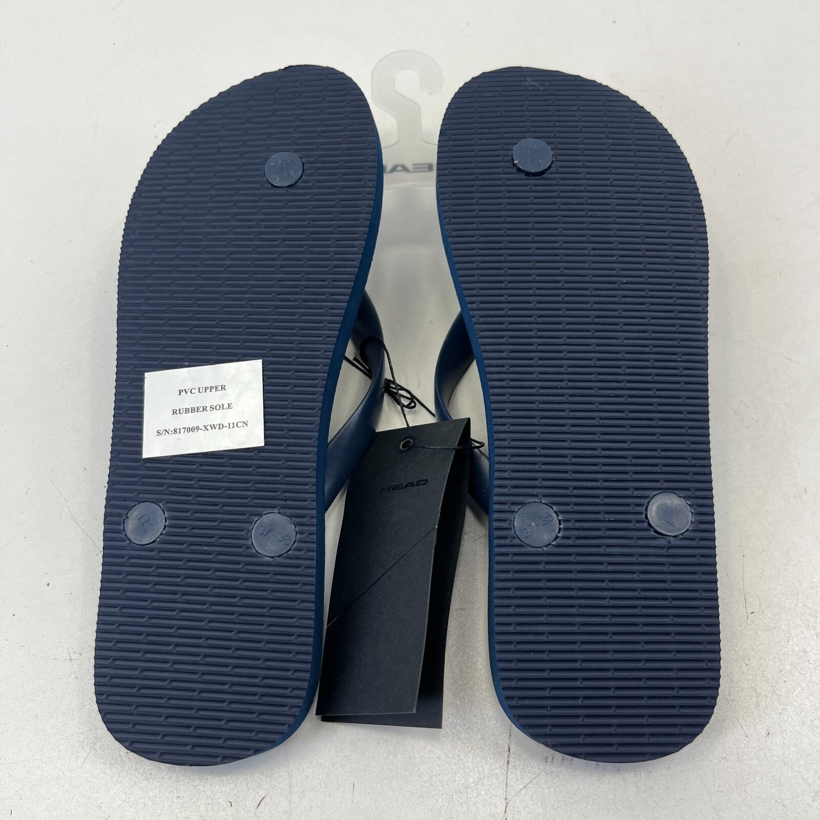 Head Flip Flops Beach Slippers Blue/Black Tiger Stripe Womens size UK 5 EU 37/38