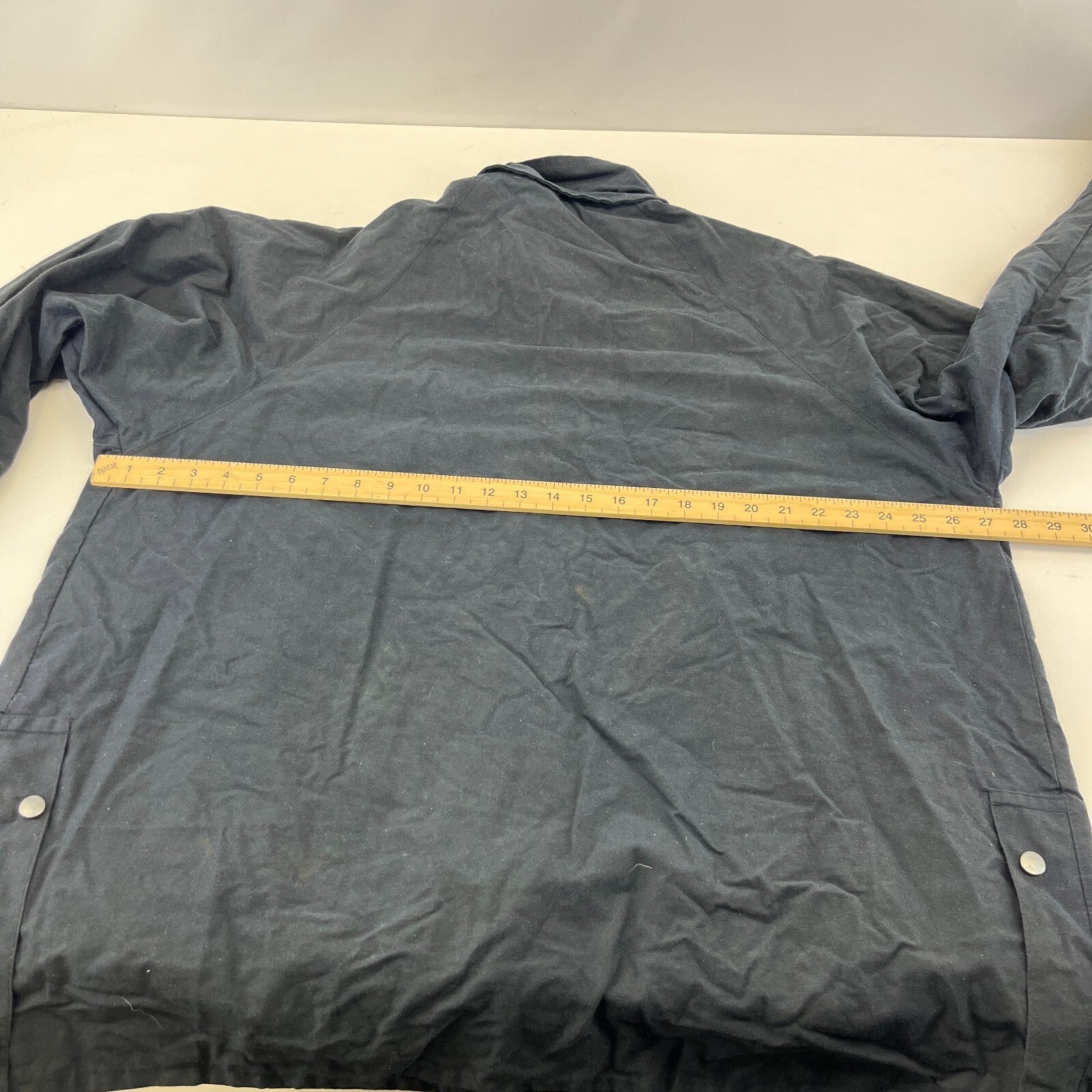 Jurgen Loesdau Wax Jacket in Black Waxed Cotton size 2XL
