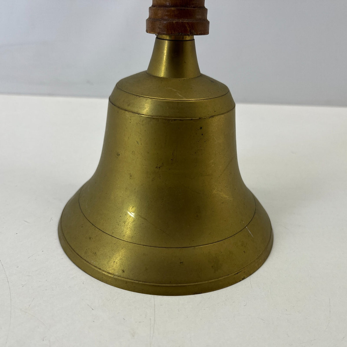 Vintage Large Brass Hand Bell School Town Crier Bell 33cm - 13cm Diameter Loud