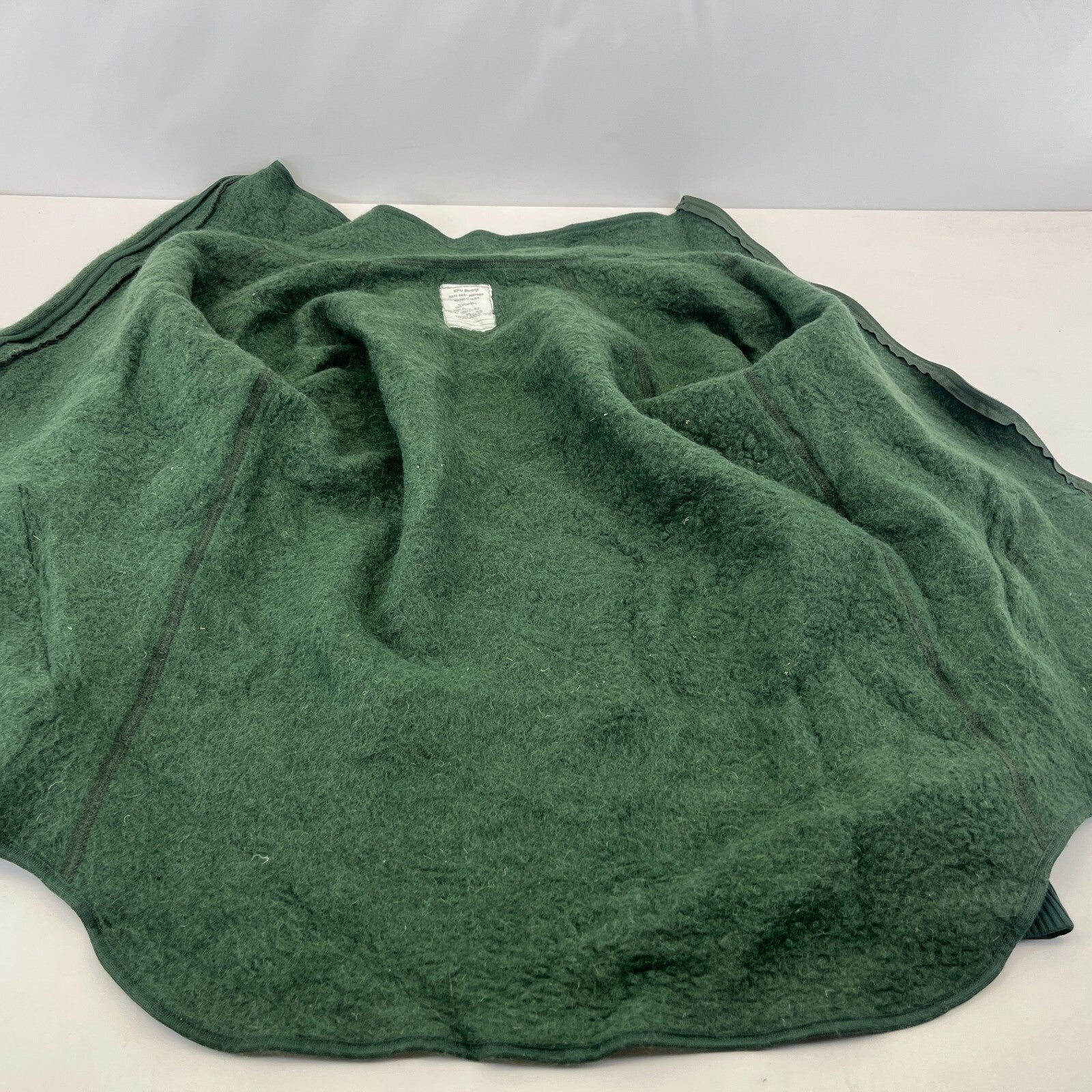Vintage Dutch Army Fleece Jacket Olive Green size Medium