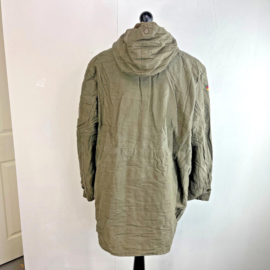 Vtg 1992 Jeans Express German Army Olive Green Parka Coat + Liner size M GrNr.14