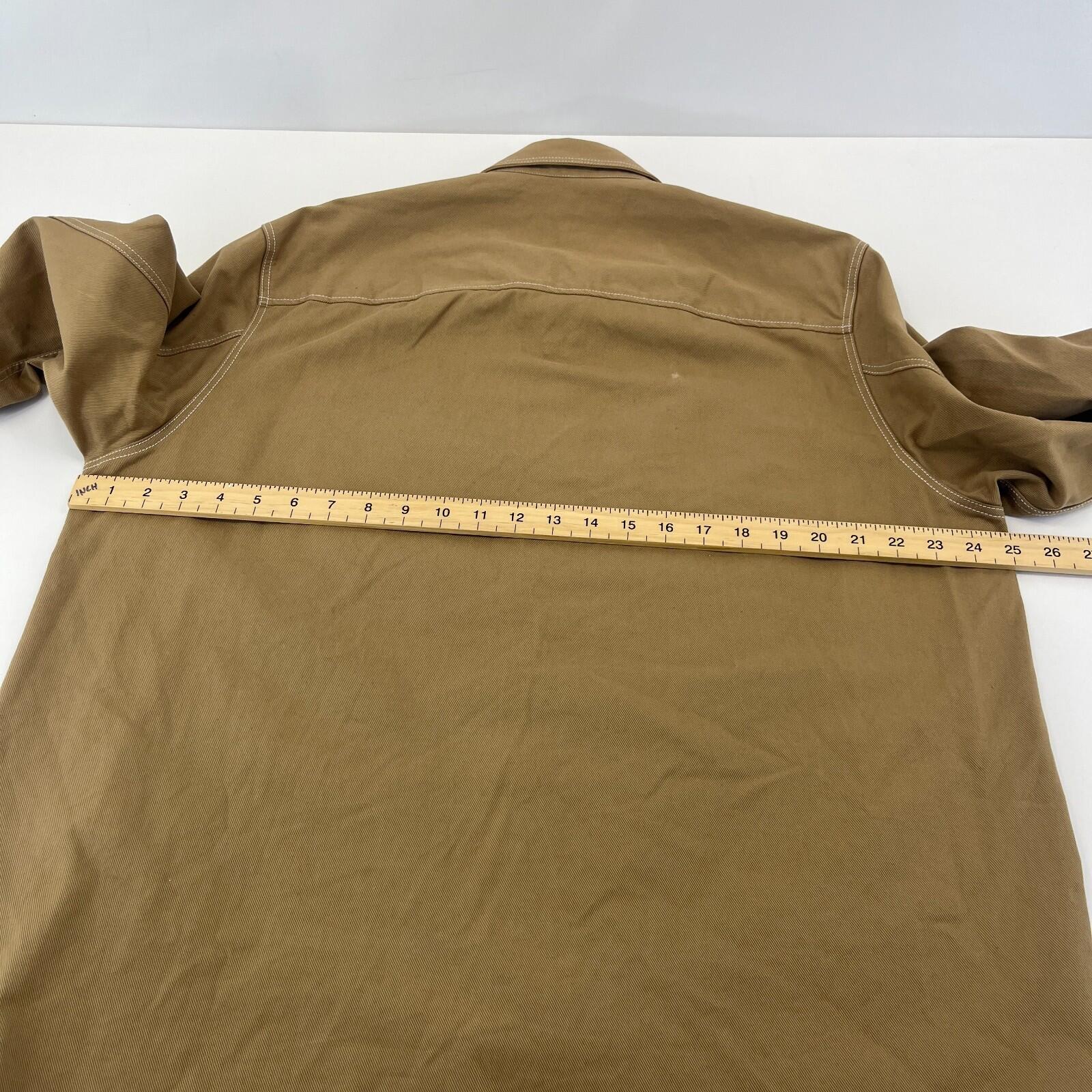Ted Baker Chino Chore Jacket Shacket Men's Ted size 5 (XL) Beige Button Up