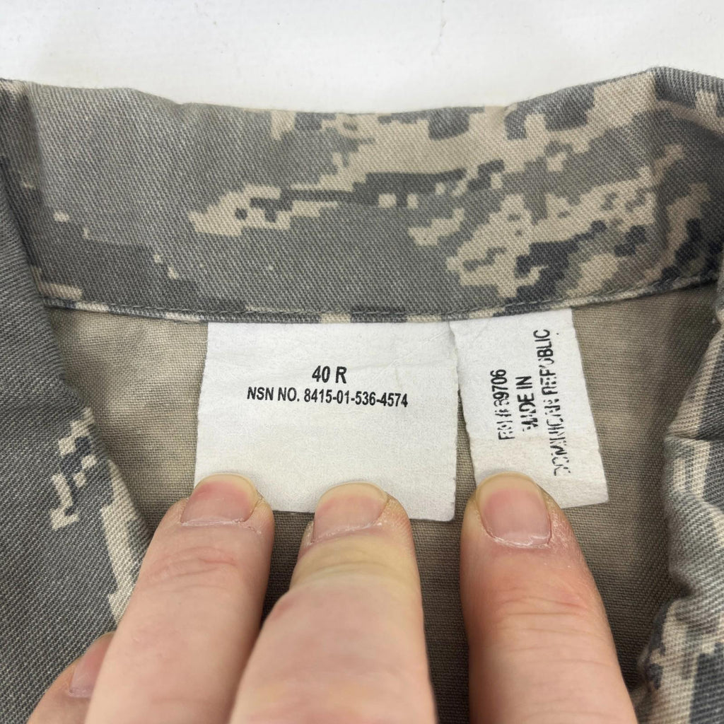 US Air Force Jacket Grey Pixel Camouflage Digital Tiger Stripe BDU Medium 40R