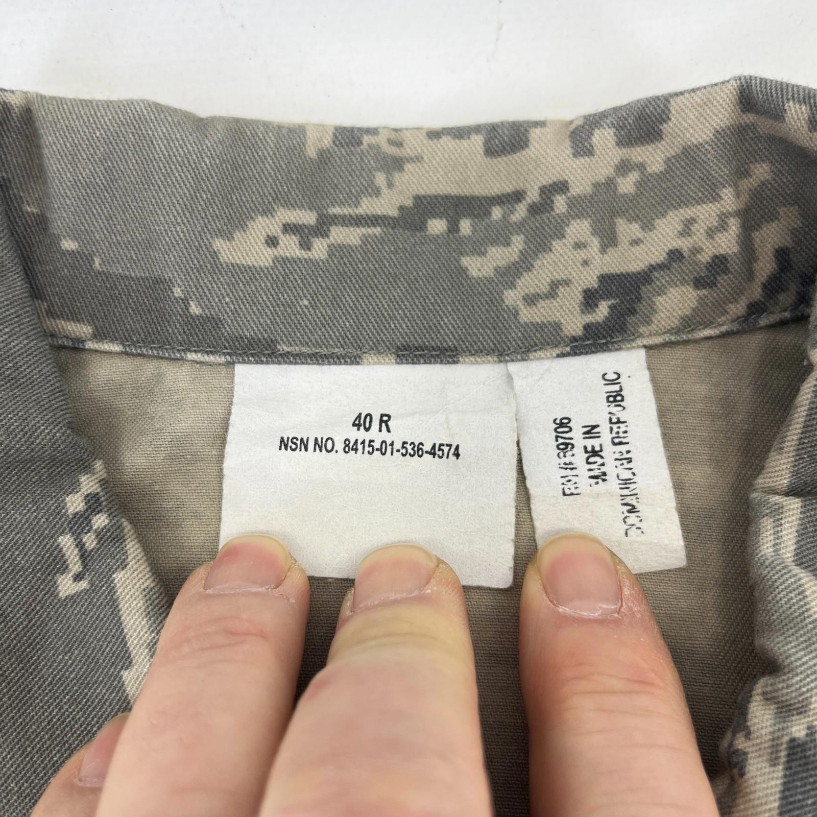 US Air Force Jacket Grey Pixel Camouflage Digital Tiger Stripe BDU Medium 40R