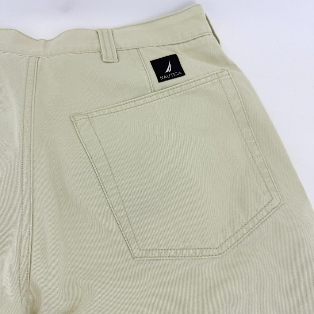 Nautica Men's Chino Jeans in Light Beige W33" L30" 100% Cotton Straight Leg VGC
