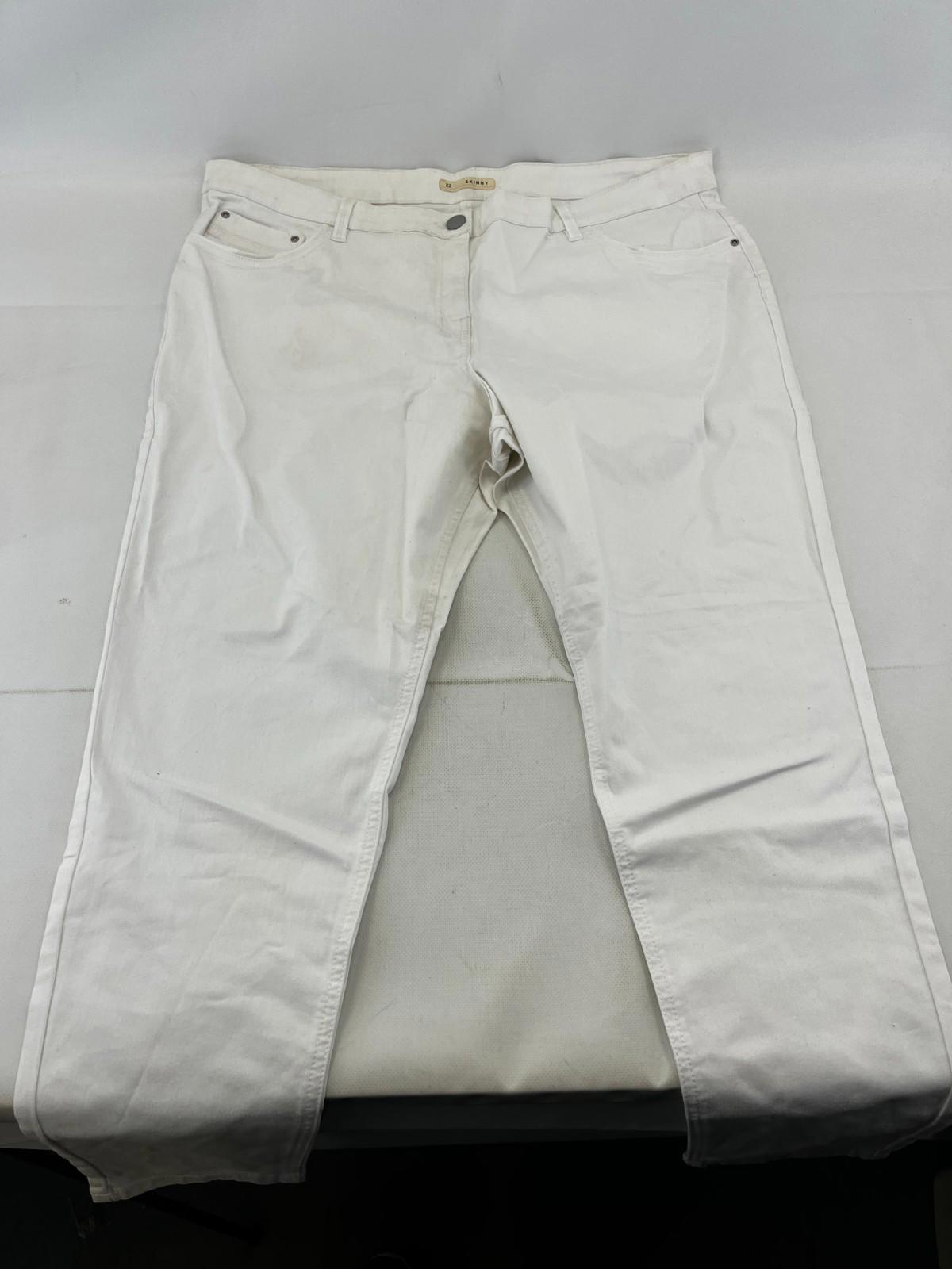 Nutmeg Skinny Tapered Jeans in White UK Women's size 22 - NWOT